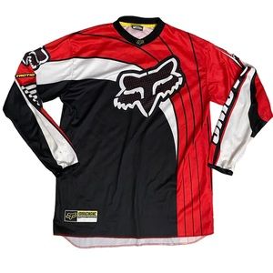Fox Motocross Technology Racing Jersey • Red & Black • Long Sleeve • Men’s Sz M